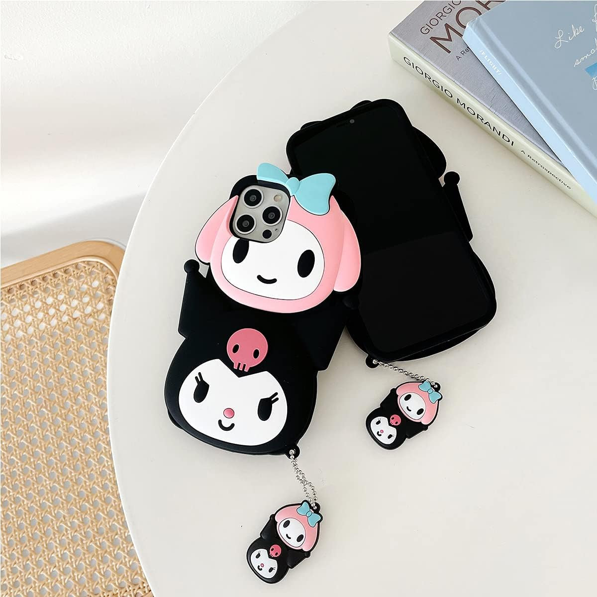 TXGOT for Iphone 11 Pro Max Case 3D Cartoon Kuromi and My Melody Kawaii Cute Fun Funny Silicone Design Fashion Cool Unique Phone Cases (For Iphone 11 Pro Max 6.5 Inch)