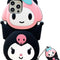 TXGOT for Iphone 11 Pro Max Case 3D Cartoon Kuromi and My Melody Kawaii Cute Fun Funny Silicone Design Fashion Cool Unique Phone Cases (For Iphone 11 Pro Max 6.5 Inch)