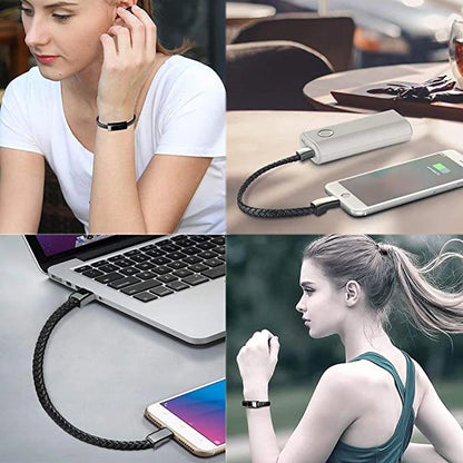 Bracelet USB Charging Cable Outdoor Portable Leather Mini Micro USB C Charger Data Cable for Iphone Samsung HUAWEI Xiaomi