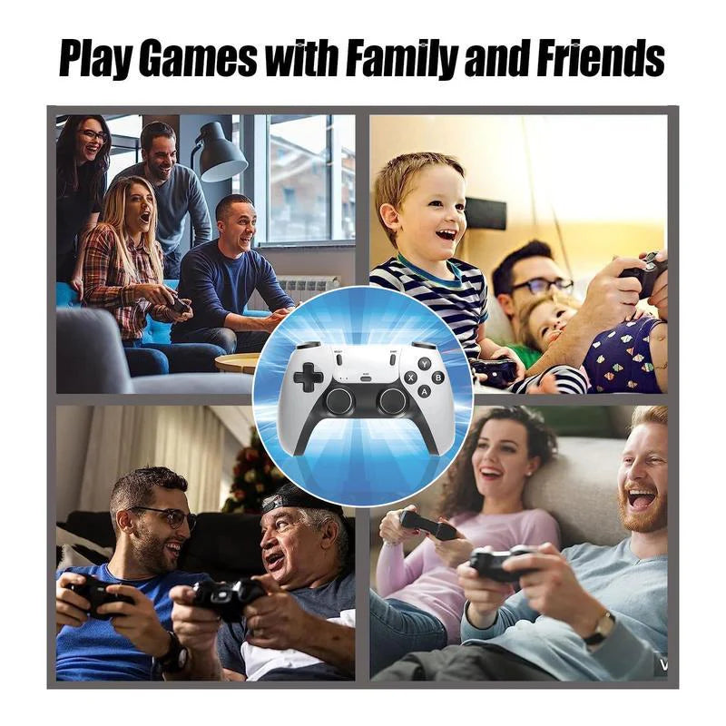 - 2025 Newest Retro Game Console Stick with 4K HDMI Games Upgrade Dual 2.4G Wireless Two Controllers