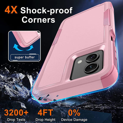 For Iphone 16 Pro Max/16 Pro/16 plus Shockproof Phone Case Cover +Tempered Glass