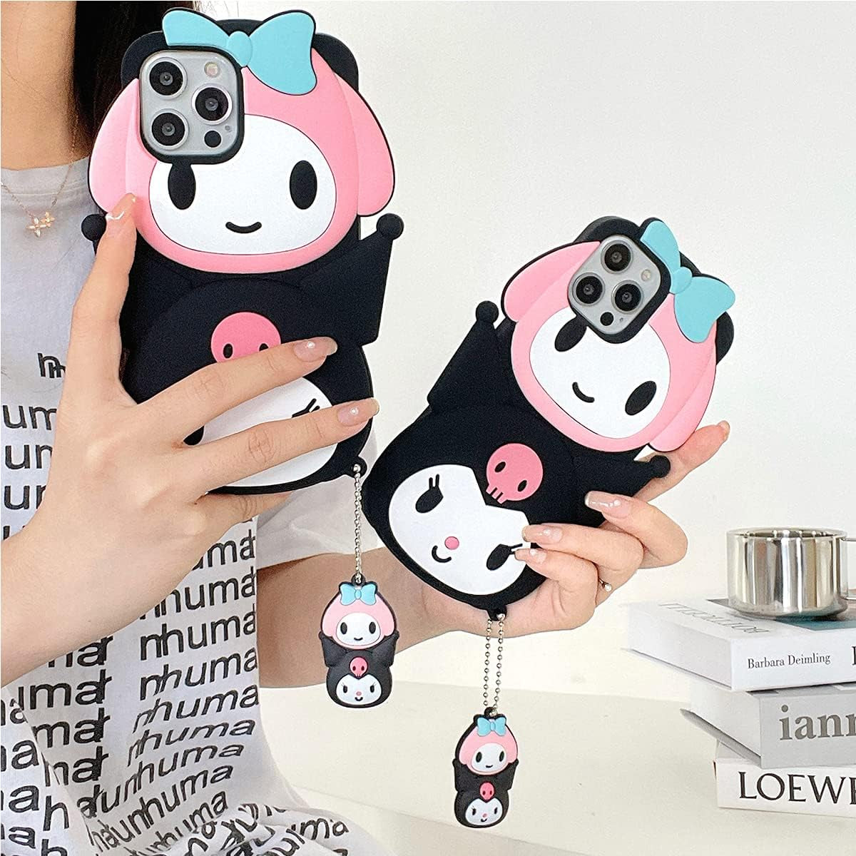 TXGOT for Iphone 11 Pro Max Case 3D Cartoon Kuromi and My Melody Kawaii Cute Fun Funny Silicone Design Fashion Cool Unique Phone Cases (For Iphone 11 Pro Max 6.5 Inch)