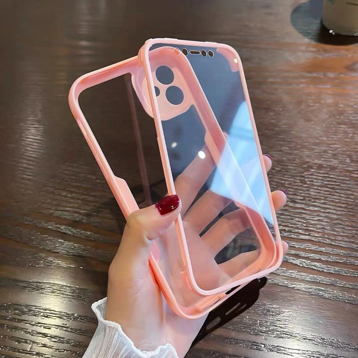 Luxury 360 Full Body Front+Back Clear Case for Iphone 15 14 13 11 12 Pro Max XS X XR 7 8 plus Silicone Bumper Shockproof Cover